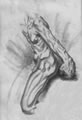 Michael Hensley Drawings, Male Form 47